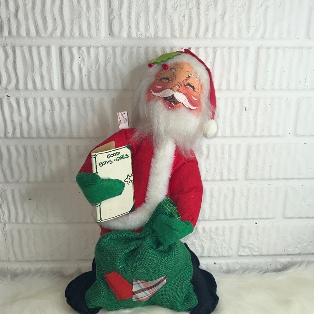 Vintage Anna Lee Festive Santa Claus Holiday Decoration